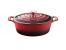 Cratiță ovală din fontă emailată cu capac, 29 cm, 4,75 L, roșie La Cuisine