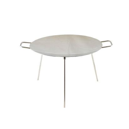 Disc din inox 55 cm pentru gatit la foc deschis, cu manere si picioare