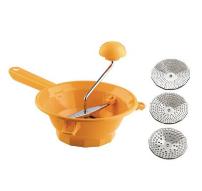 Mașină manuală de pasat roșii Tilly din plastic, cu 3 site inox și bol 24 cm