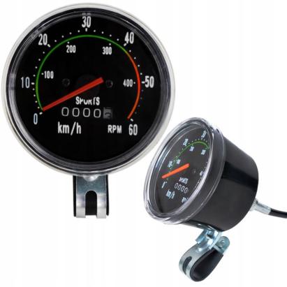 Kilometraj mecanic pentru bicicletă, vitezometru analog resetabil, cablu 86 cm