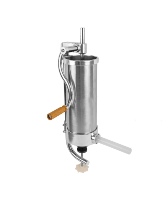 Mașină verticală de umplut cârnați din inox, 3 L, cu pâlnii incluse