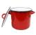 Oală emailată roșie cu capac, 15 L (Ø 28 cm) pentru gătit zilnic