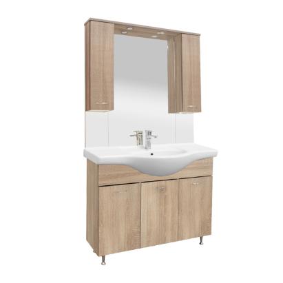 Set mobilier baie Leziter Vanessa 105 cu oglindă și iluminare, Sonoma