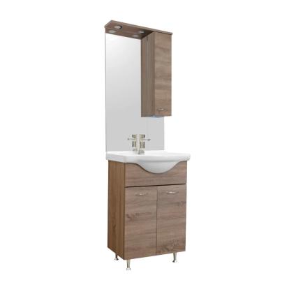 Set mobilier baie Leziter Vanessa 55 cu oglindă și chiuvetă, ulm Rauna