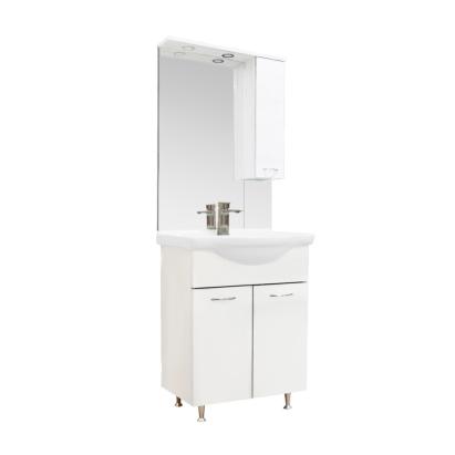 Set mobilier baie Leziter Vanessa 65 alb cu oglindă, iluminare și chiuvetă