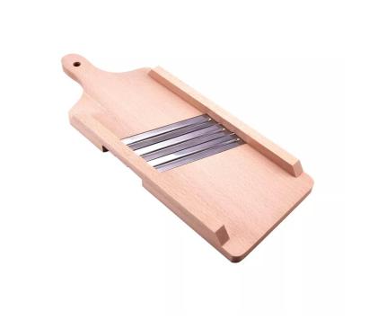Răzătoare de varză din lemn cu 3 lame din metal, 43x16 cm, fără sertar