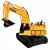 Excavator RC cu telecomandă 7 canale, rotire 360°, acumulator USB, 33,5 cm
