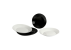 Set masă din sticlă opal Luminarc Harena Black & White, 18 piese