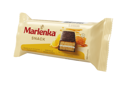 Snack Marlenka cu miere și lămâie 50g – prăjitură la pachet, gust fresh