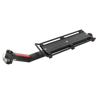 Portbagaj bicicletă universal din aluminiu, 50 kg, cu stop reflectorizant roșu