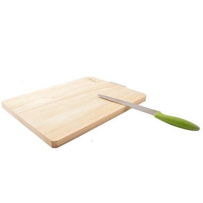 Tocator din lemn de fag 40x30x2 cm cu maner metal Perfect Home