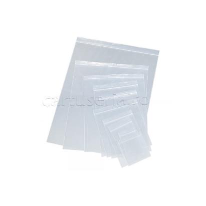 Set 100 pungi cu fermoar zip 35x45 cm, din polietilenă, cu gaură de agățare