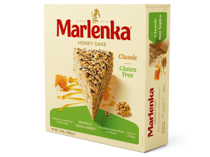 Tort Marlenka Classic cu miere, fără gluten, 800 g – desert premium