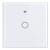 Intrerupator smart touch WiFi simplu, panou sticla alba, Tuya Android/iOS, LED