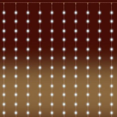 Perdea luminoasă LED pentru exterior 2x2 m, 400 microLED alb cald, IP44