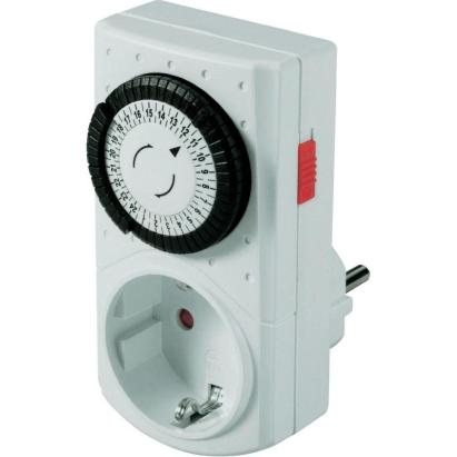 Priză programabilă mecanică 24h, pas 30 min, 3500W, IP20, Home