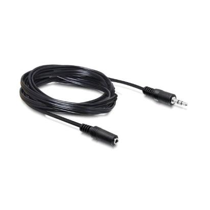 Cablu audio stereo jack 3.5 mm tata–mama, prelungitor 5 m, negru