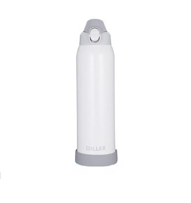 Termos din inox cu pereți dubli 1000 ml, alb, Diller – izolare 12–24 ore