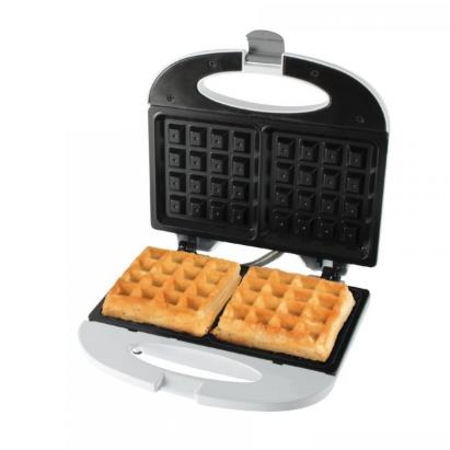 Aparat de făcut waffle Home 750W, pentru 2 bucăți, plăci antiaderente și LED