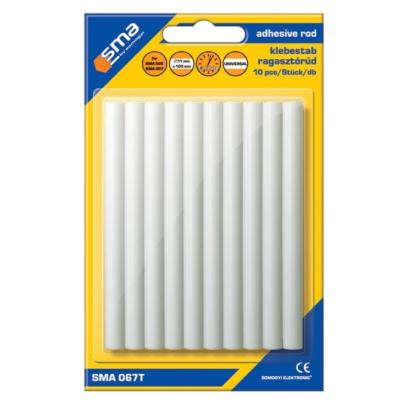 Batoane silicon 11 mm transparente pentru pistol de lipit, set 10 bucăți SMA