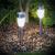Lampa Solara LED din Metal Satinat Argintiu, Lumina Alb Rece, Inaltime 37cm