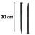 Pin din plastic pentru fixare separator gazon, 20 cm, negru (1 buc)