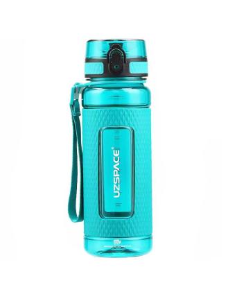 Sticlă de apă sport UZSPACE Tritan 800 ml, fără BPA, cu capac, verde