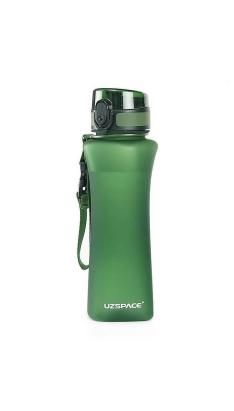 Sticlă de apă slim UZSPACE Tritan 700 ml, fără BPA, cu capac, verde