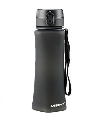 Sticlă de apă slim UZSPACE din Tritan, fără BPA, cu capac, 700 ml, neagră