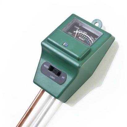 Tester de sol 3 in 1 pentru pH, umiditate si lumina, cu 2 sonde, 29,3 cm
