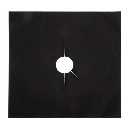 Set 10 folii teflon antiaderente pentru protecția aragazului, 27x27 cm, 260°C