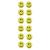 Set 12 magneți Smiley galbeni pentru tablă magnetică, diametru 30 mm