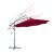 Umbrelă suspendată de grădină 300 cm, roșie, impermeabilă, cu unghi reglabil