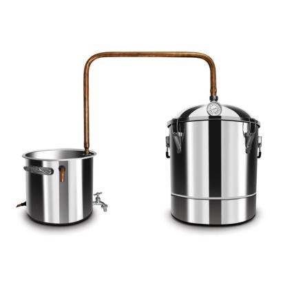 Aparat de distilare din inox 50L cu serpentină din cupru, set complet