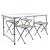 Set camping pliabil cu masă și 4 scaune, înălțime reglabilă, aluminiu, argintiu