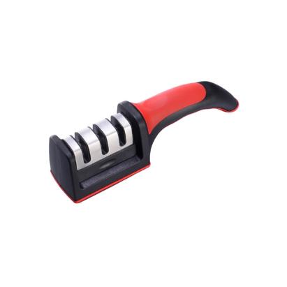 Ascuțitor manual pentru cuțite cu 3 trepte, mâner ergonomic antialunecare