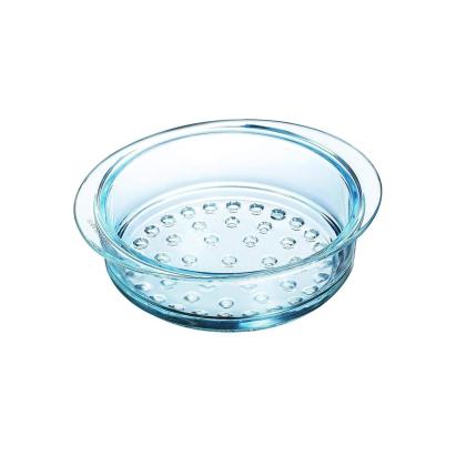 Vas rotund pentru gătit la aburi Pyrex, sticlă termorezistentă, 24 cm, 4 L