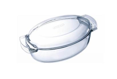 Vas termorezistent oval cu capac Pyrex Irresistible 5,8L, sticlă borosilicată