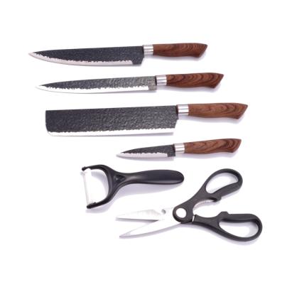 Set cuțite din oțel inoxidabil, 6 piese, cu foarfece și decojitor