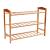 Raft pentru pantofi din bambus, 3 niveluri, 68 x 47 x 23 cm, natur