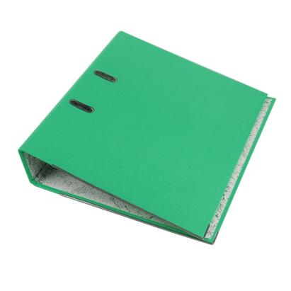 Biblioraft A4 verde cu bordura metalica, cotor 7,5 cm, capacitate 500 coli