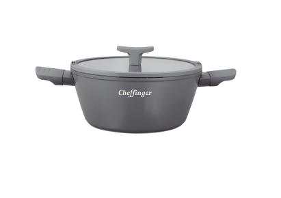 Cratiță antiaderentă 24 cm cu capac cu filtru și gură de scurgere, 4,5 L