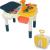 Măsuță multifuncțională copii 2 în 1, pentru LEGO, desen și depozitare, 57x59 cm
