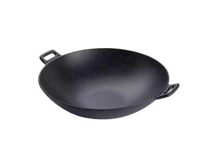 Wok din fontă 50 cm, extra mare, cu mânere – Perfect Home