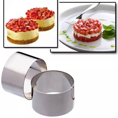 Set inele pentru formarea alimentelor din inox, rotunde, 3 piese (6/8/10 cm)