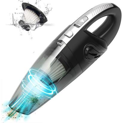 Aspirator auto wireless portabil 120W, cu filtru HEPA lavabil si incarcare USB