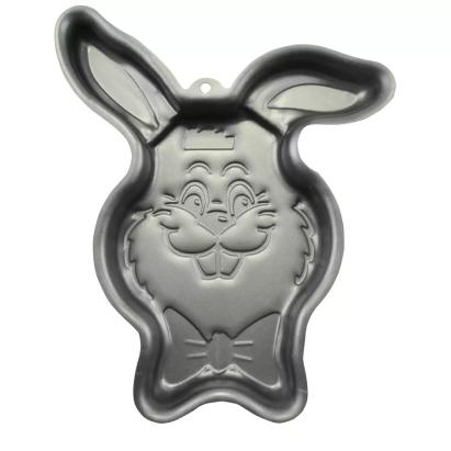 Formă de copt iepuraș pentru Paște din metal antiaderent, 32 x 28 cm
