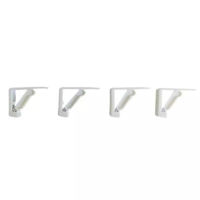 Set 4 cleme pentru fixarea feței de masă, alb, 5,5 x 5,5 cm