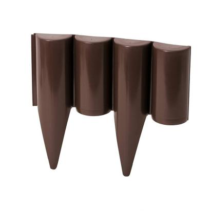 Bordură decorativă pentru grădină tip lemn, maro închis, 25,5 x 22,5 cm