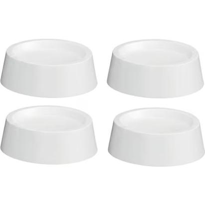 Set 4 suporturi antivibratii antiderapante din TPR pentru masina de spalat, alb
